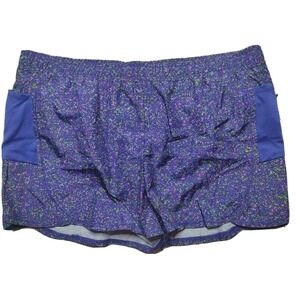 Xersion Juniors  Plus Large Purple Texture Lined Quick-Dri Athletic Shorts NEW
